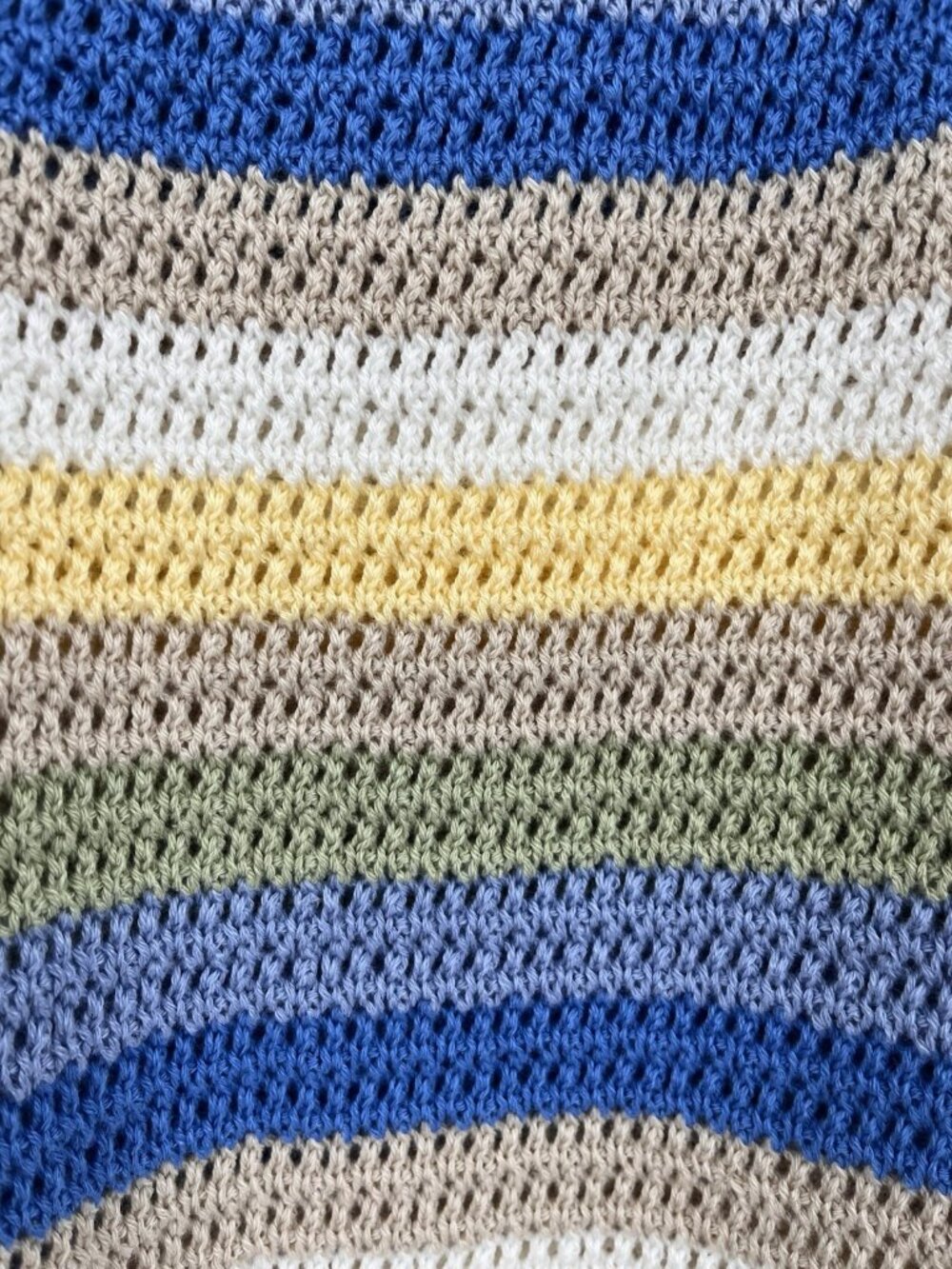 ARTURO CALLE Women's Blue Yellow Stripe Square Neck Sleeveless Sweater NWT Large - Picture 4 of 5
